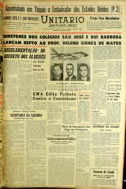 Página do jornal Unitário de março de 1964