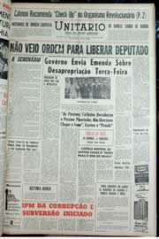 Página do jornal Unitário de outubro de 1964