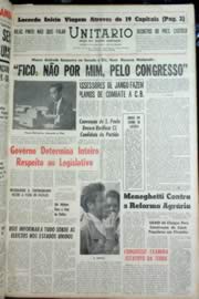 Página do jornal Unitário de outubro de 1964