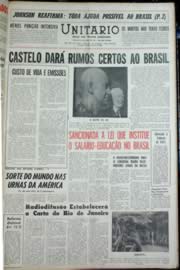 Página do jornal Unitário de outubro de 1964