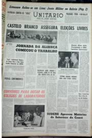 Página do jornal Unitário de novembro de 1964