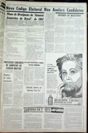 Página do jornal Unitário de novembro de 1964