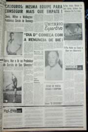 Página do jornal Unitário de dezembro de 1964