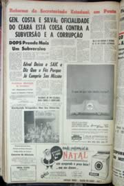Página do jornal Unitário de dezembro de 1964