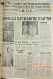 Página do jornal Unitário de dezembro de 1964