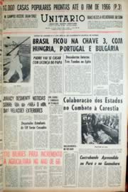 Página do jornal Unitário de janeiro de 1966