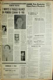Página do jornal Unitário de janeiro de 1966