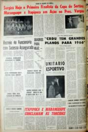 Página do jornal Unitário de janeiro de 1966