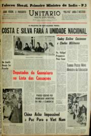 Página do jornal Unitário de janeiro de 1966