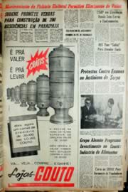 Página do jornal Unitário de fevereiro de 1966
