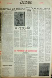 Página do jornal Unitário de fevereiro de 1966