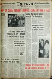 Página do jornal Unitário de março de 1966