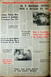 Página do jornal Unitário de março de 1966