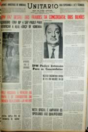 Página do jornal Unitário de março de 1966