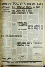 Página do jornal Unitário de março de 1966