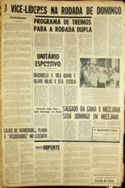 Página do jornal Unitário de outubro de 1966