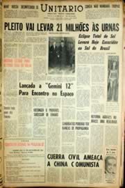 Página do jornal Unitário de novembro de 1966