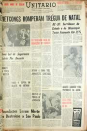 Página do jornal Unitário de dezembro de 1966
