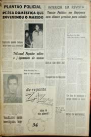 Página do jornal Unitário de abril de 1968