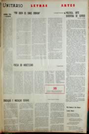 Página do jornal Unitário de abril de 1968
