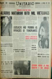 Página do jornal Unitário de maio de 1968