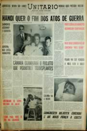 Página do jornal Unitário de maio de 1968
