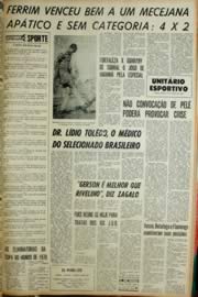 Página do jornal Unitário de maio de 1968