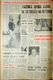 Página do jornal Unitário de junho de 1968