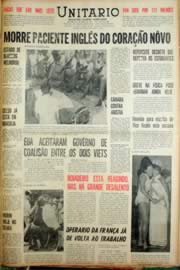 Página do jornal Unitário de junho de 1968