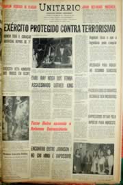 Página do jornal Unitário de junho de 1968