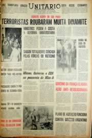Página do jornal Unitário de junho de 1968