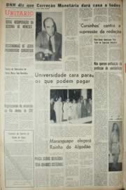 Página do jornal Unitário de outubro de 1968