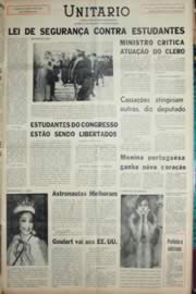 Página do jornal Unitário de outubro de 1968