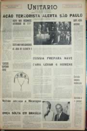 Página do jornal Unitário de outubro de 1968