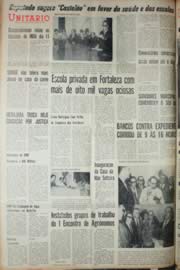Página do jornal Unitário de outubro de 1968