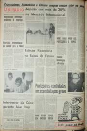 Página do jornal Unitário de novembro de 1968