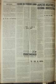 Página do jornal Unitário de novembro de 1968