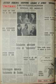 Página do jornal Unitário de novembro de 1968