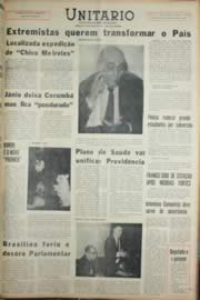 Página do jornal Unitário de novembro de 1968