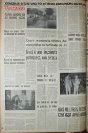 Página do jornal Unitário de novembro de 1968