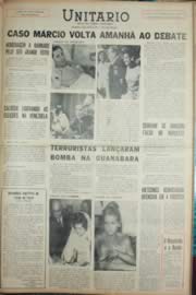 Página do jornal Unitário de dezembro de 1968