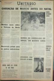 Página do jornal Unitário de dezembro de 1968