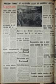 Página do jornal Unitário de dezembro de 1968