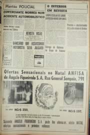 Página do jornal Unitário de dezembro de 1968