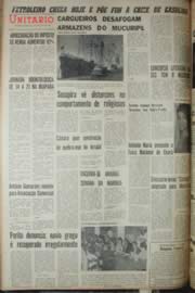 Página do jornal Unitário de dezembro de 1968