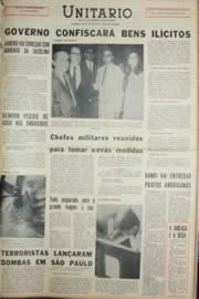 Página do jornal Unitário de dezembro de 1968