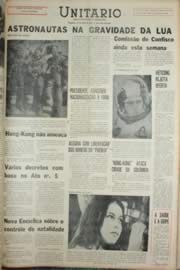Página do jornal Unitário de dezembro de 1968