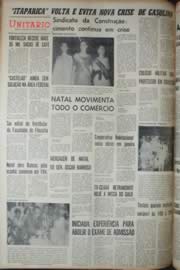 Página do jornal Unitário de dezembro de 1968