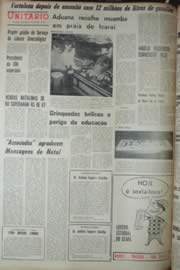 Página do jornal Unitário de dezembro de 1968