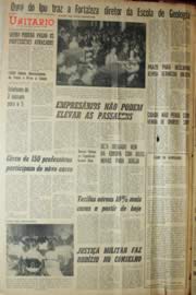 Página do jornal Unitário de julho de 1969